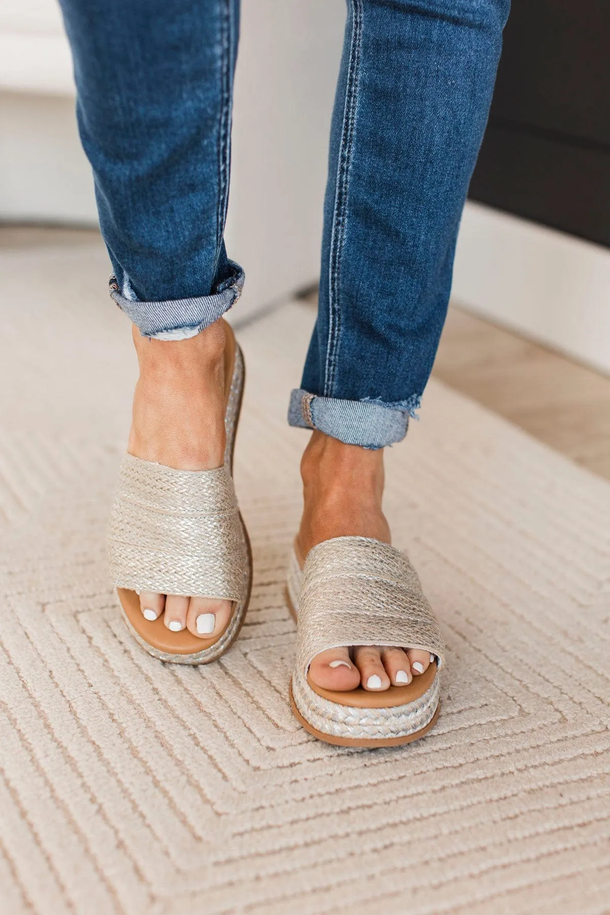 Blowfish Marshlo-B Rope Sandals- Silver Jute