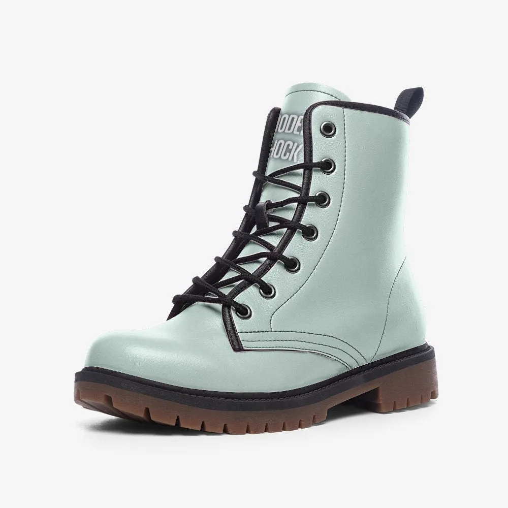 Blue Baby Pastel Vegan Leather Unisex Boots