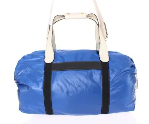 Blue nylon travel bag