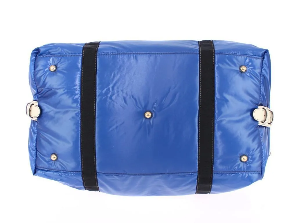 Blue nylon travel bag