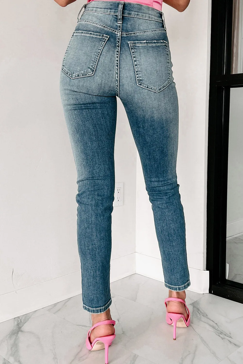 Blue Peak Distressed Skinny Jeans