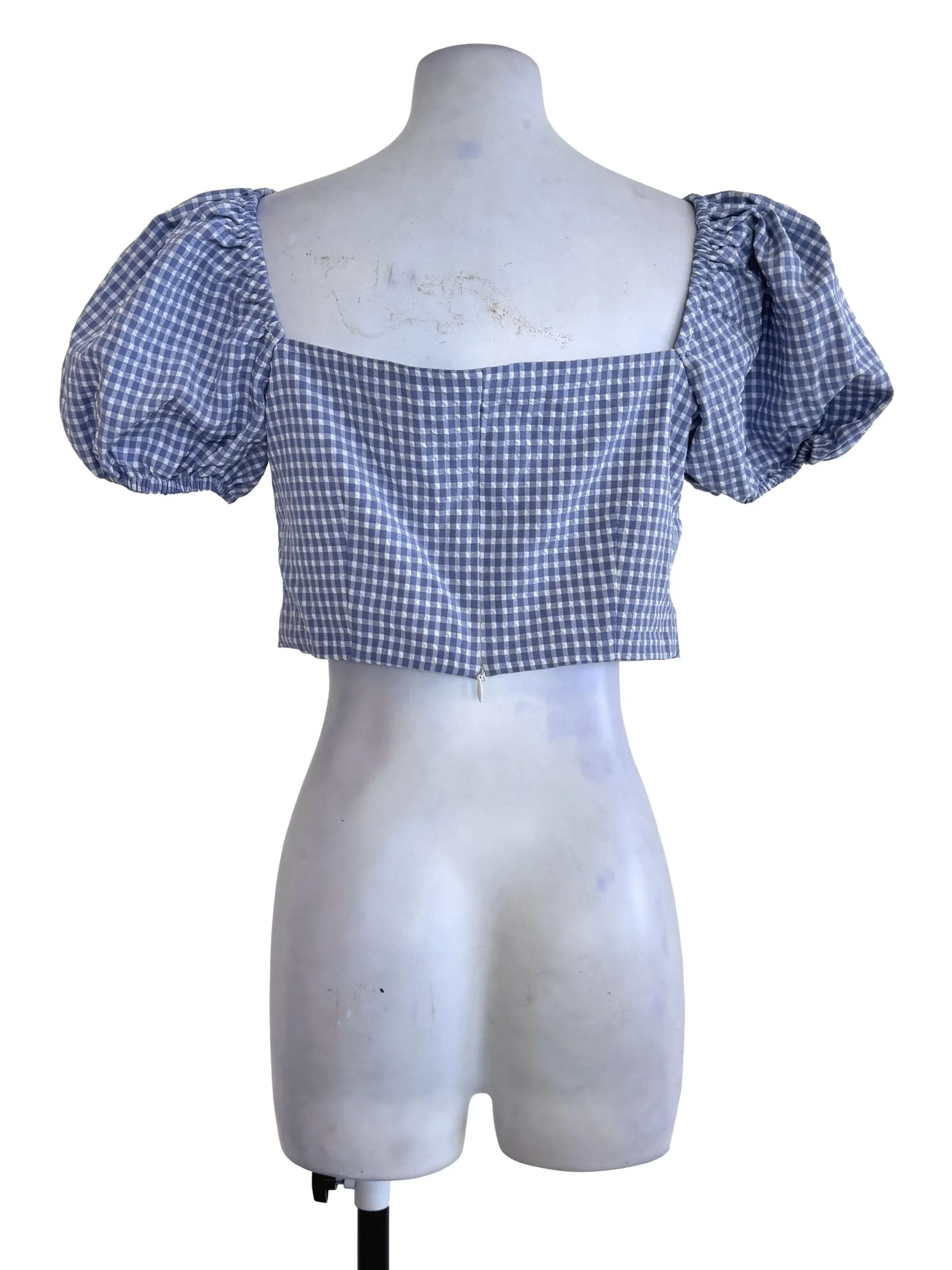 Blue Plaid Top