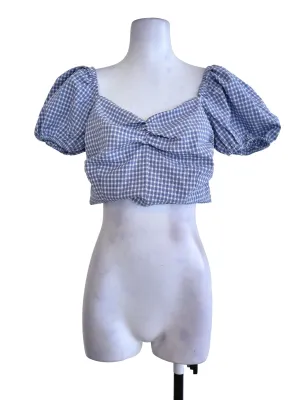 Blue Plaid Top