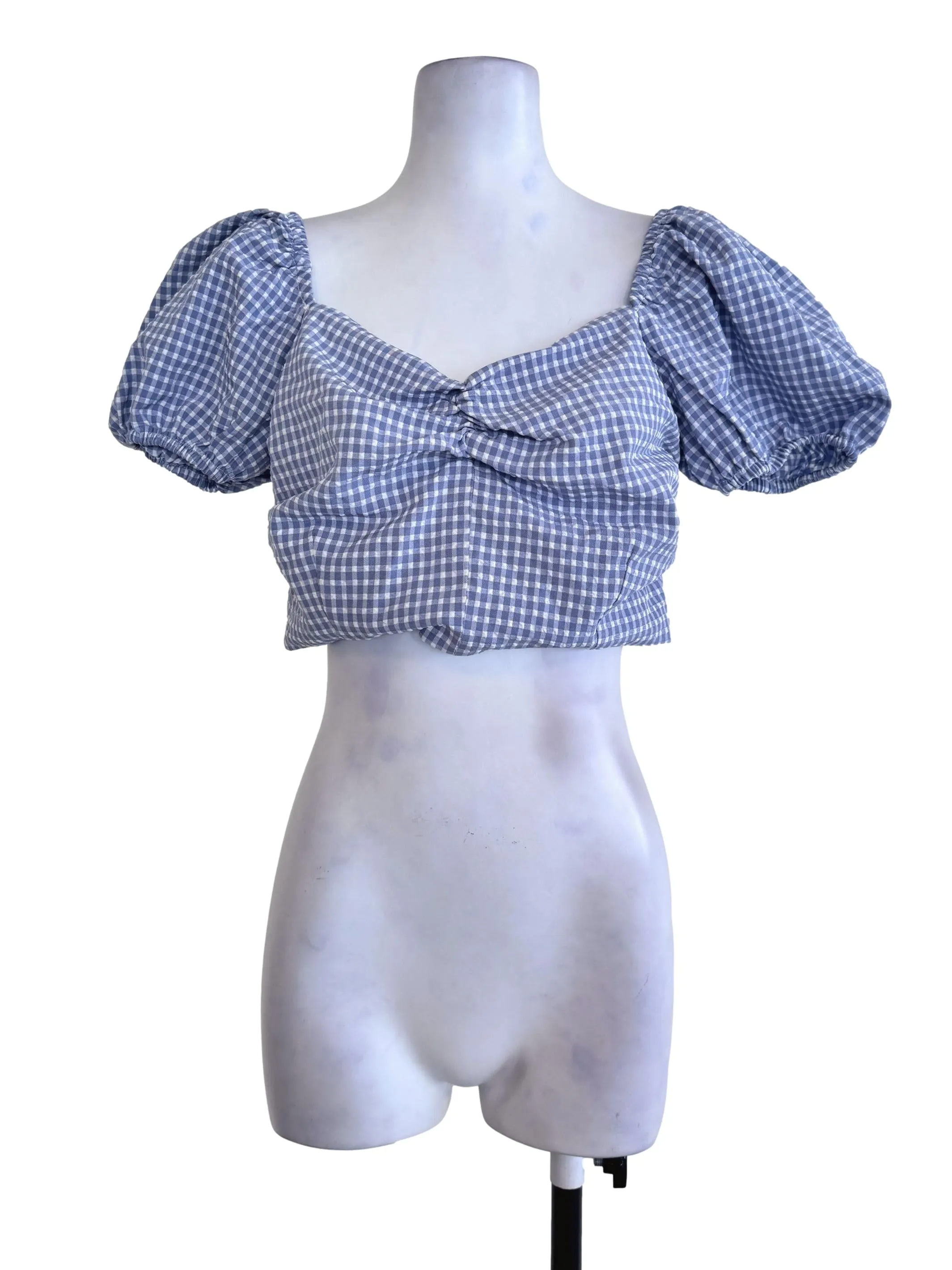 Blue Plaid Top