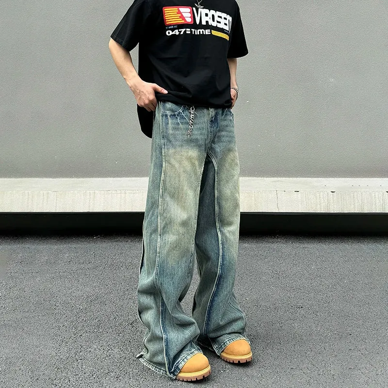 Blue Wide-leg Jeans