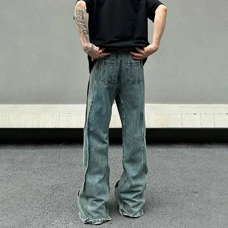 Blue Wide-leg Jeans