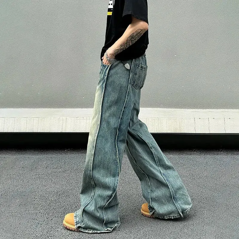 Blue Wide-leg Jeans