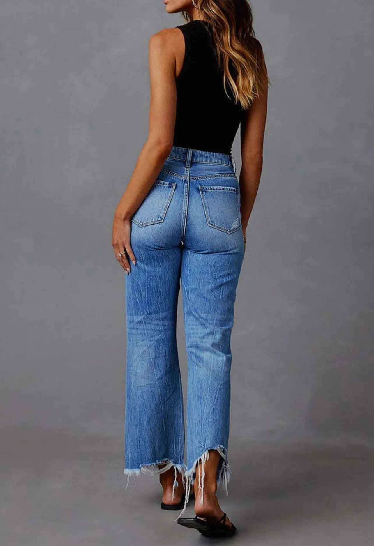Blues Distressed Flare Jeans