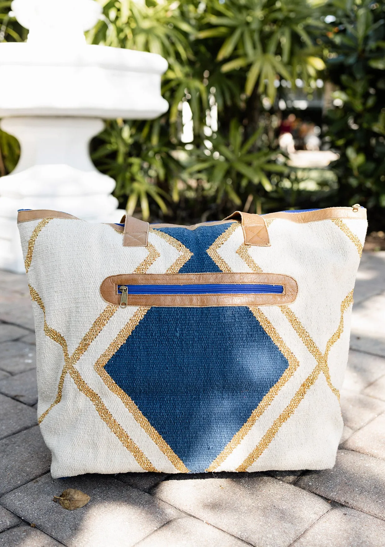 Bohemian Embroidered Zip Up Weekender Bag