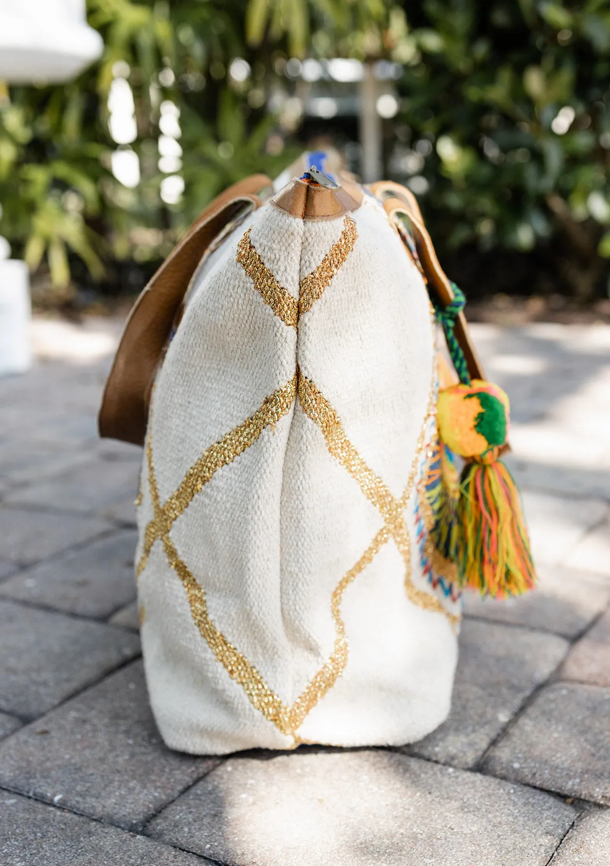 Bohemian Embroidered Zip Up Weekender Bag