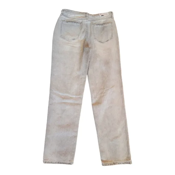 BP Nordstrom Distressed High Waist Mom Jeans Light Grey Wash Size 31 | BP Jeans