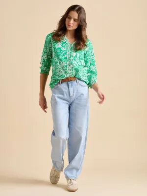 Brakeburn 20 Green Wildflower Blouse
