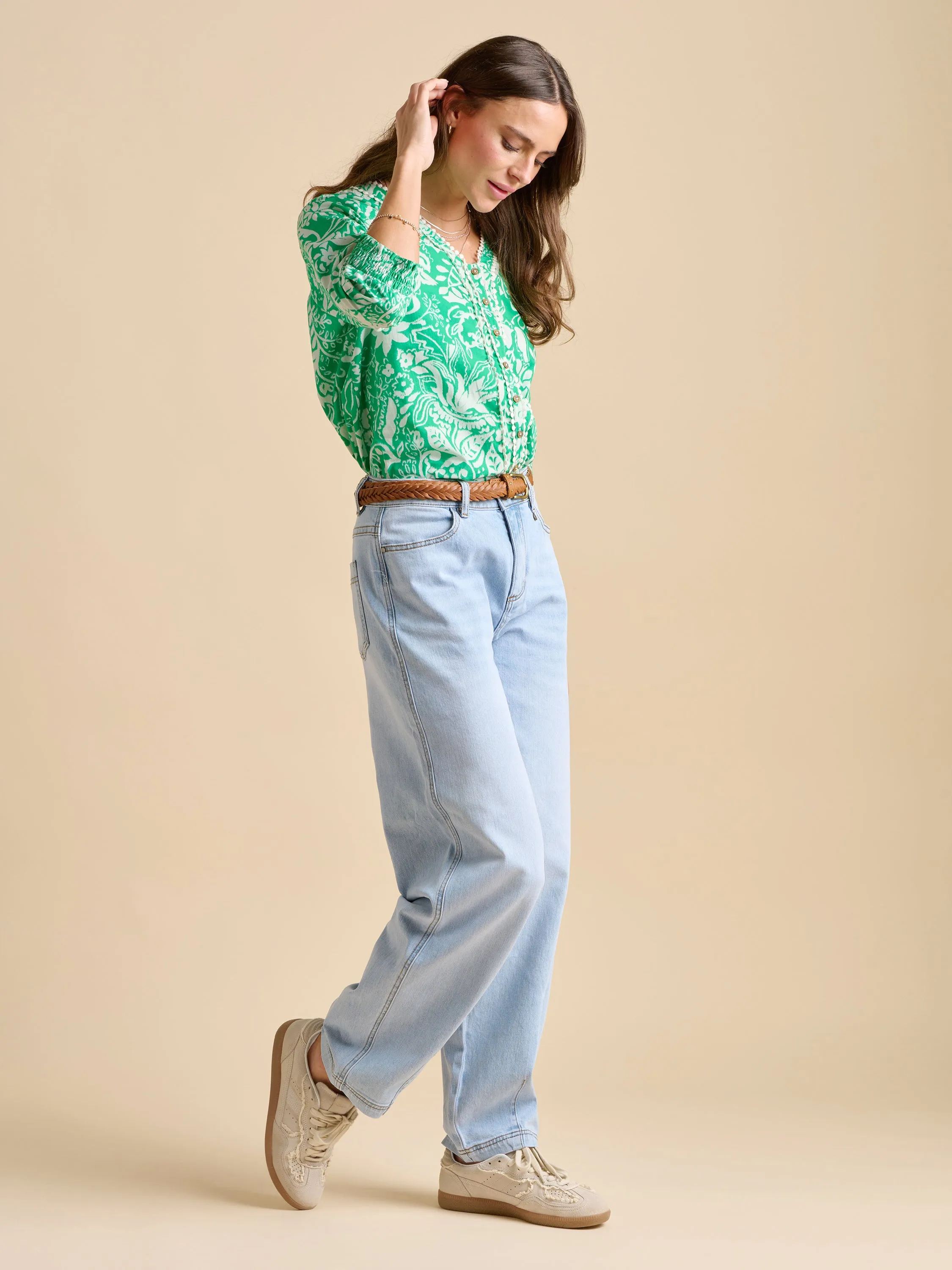 Brakeburn 20 Green Wildflower Blouse