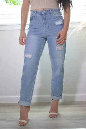 Brenda Rolled Cuff High Rise Mom Jeans