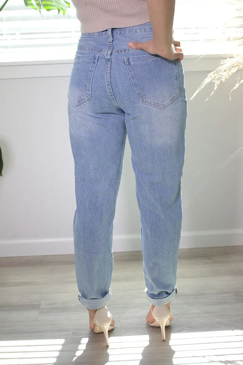 Brenda Rolled Cuff High Rise Mom Jeans