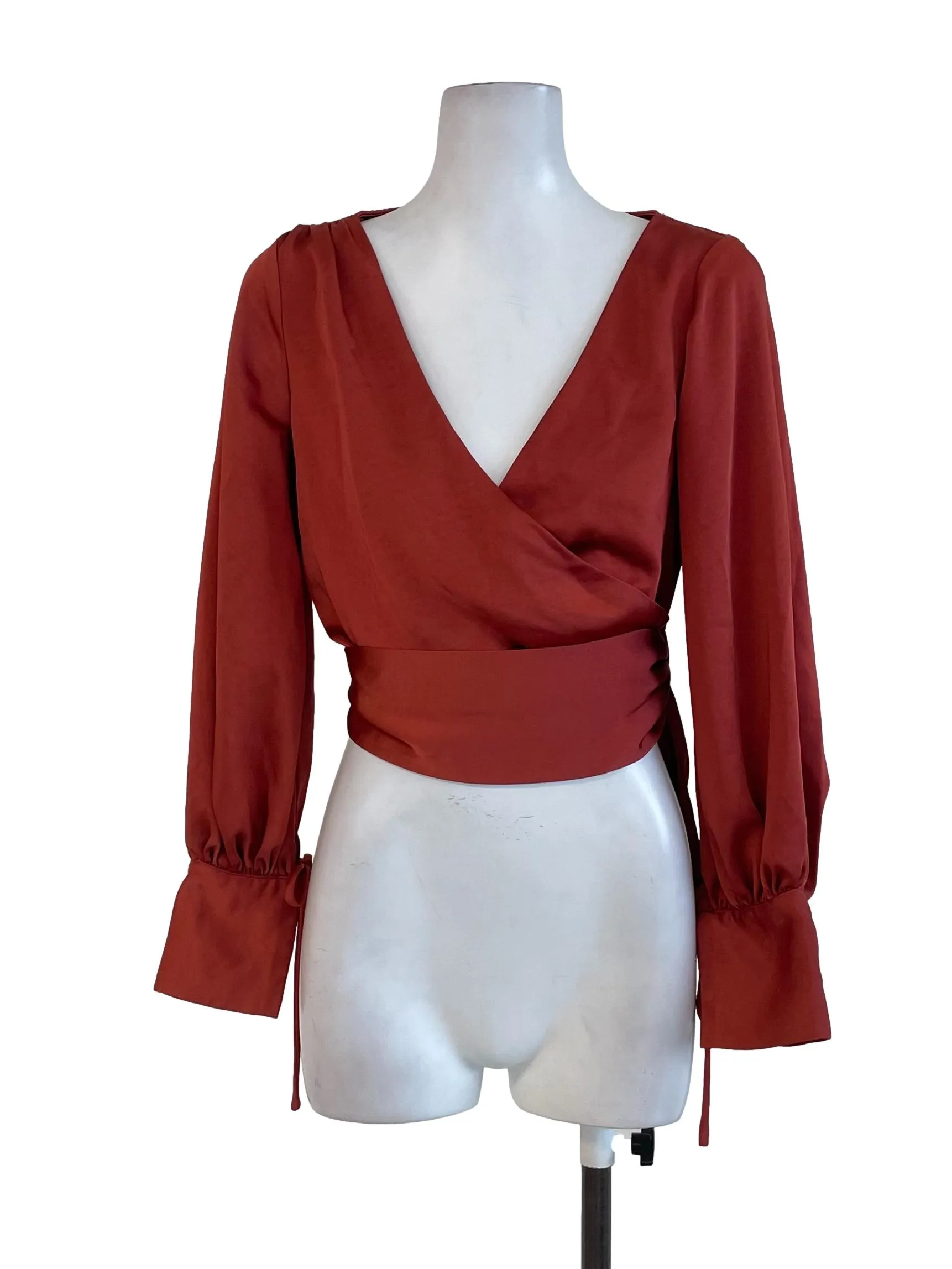 Brick Orange Wrap Top LB