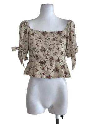 Brown Floral Top