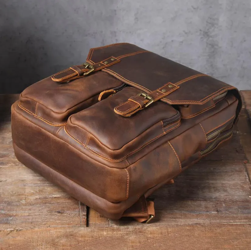Brown Leather Rucksack | Carlsbad Caverns