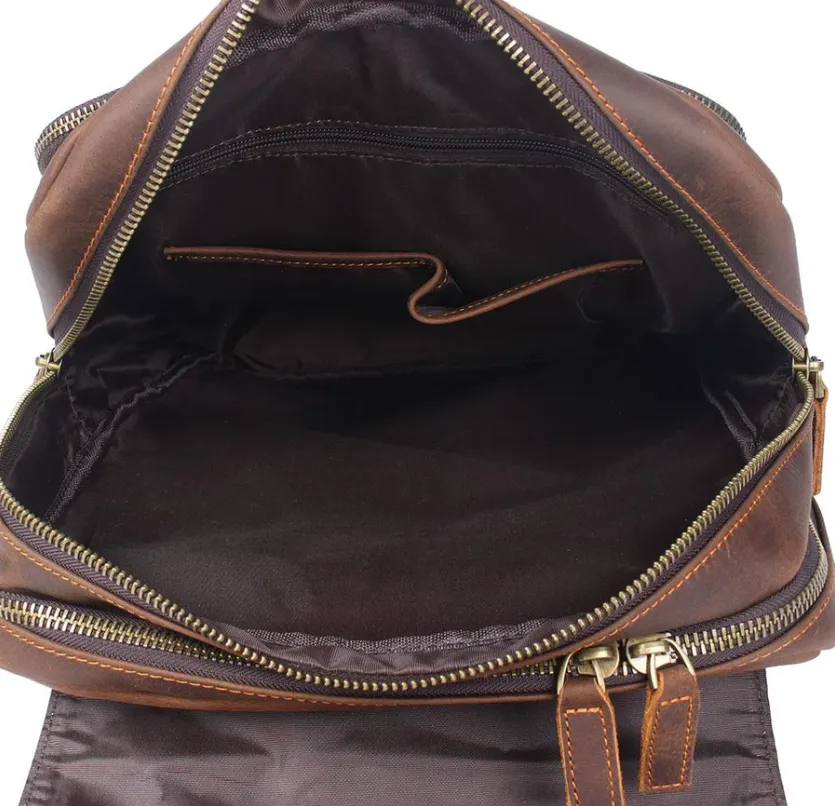 Brown Leather Rucksack | Carlsbad Caverns