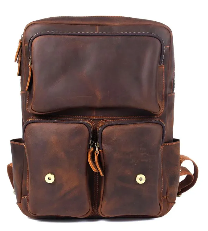 Brown Leather Rucksack | Carlsbad Caverns