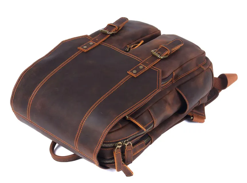 Brown Leather Rucksack | Carlsbad Caverns