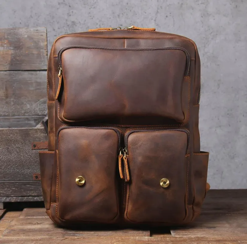 Brown Leather Rucksack | Carlsbad Caverns