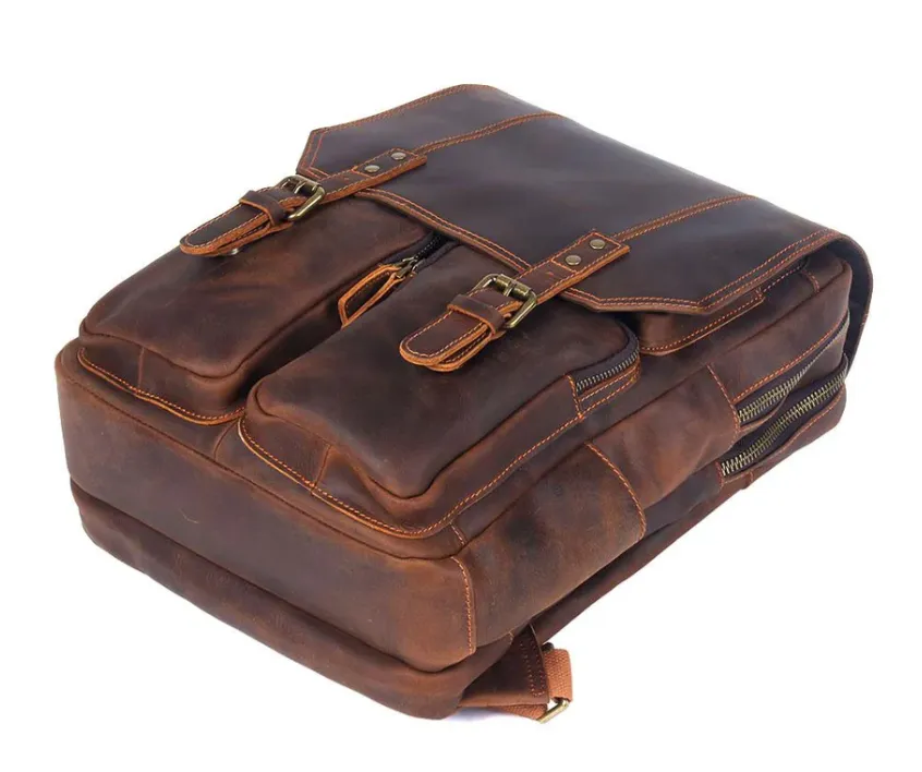 Brown Leather Rucksack | Carlsbad Caverns