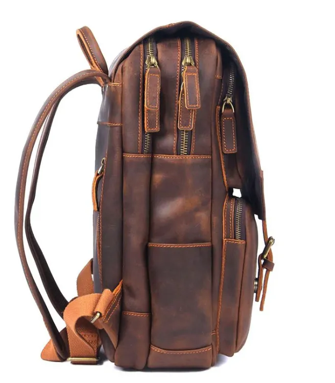 Brown Leather Rucksack | Carlsbad Caverns