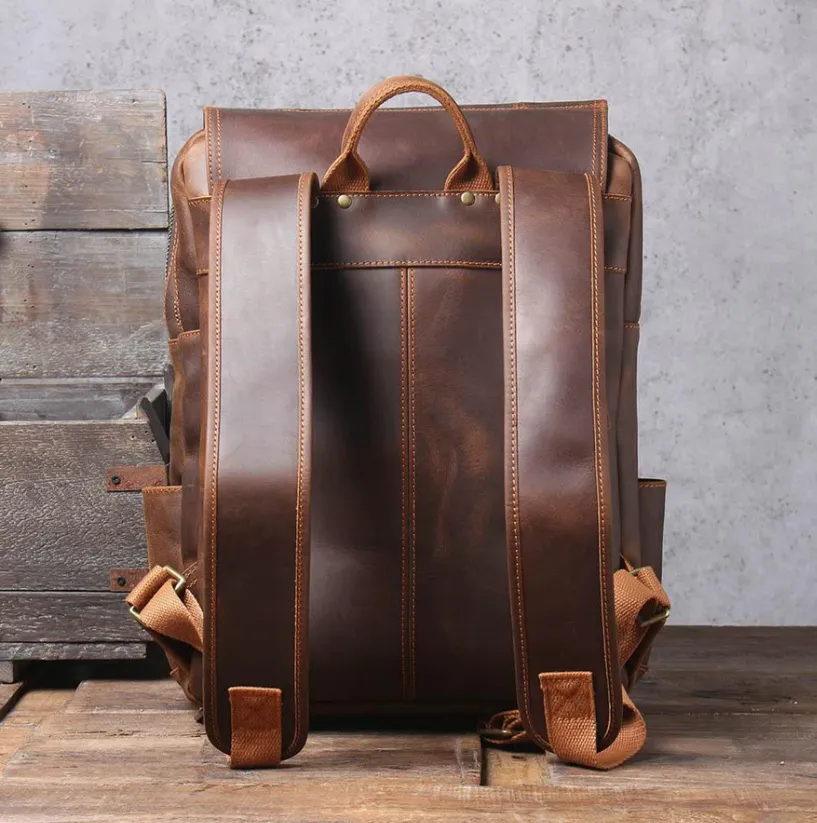 Brown Leather Rucksack | Carlsbad Caverns