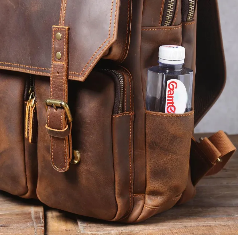 Brown Leather Rucksack | Carlsbad Caverns