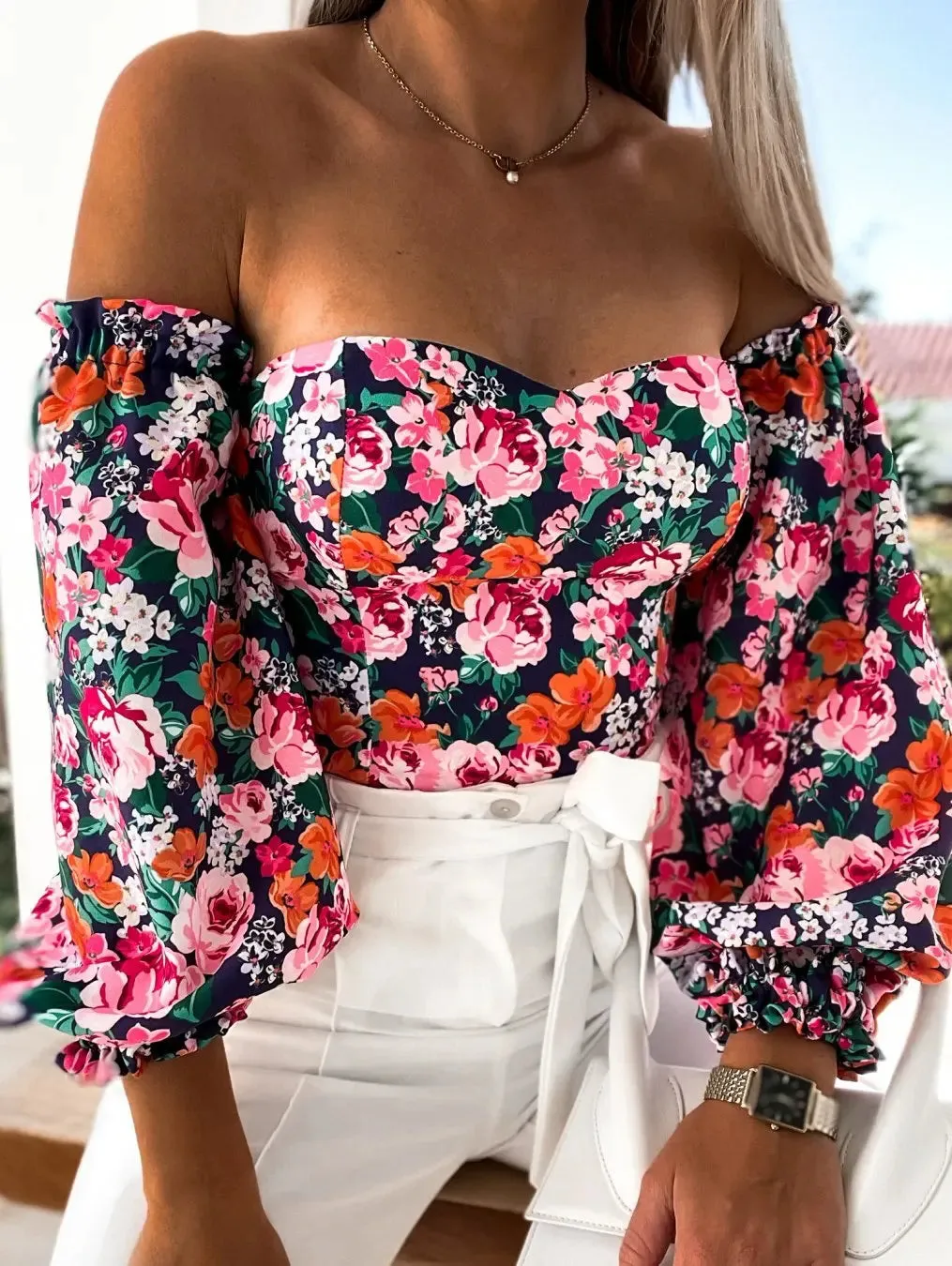 Bruen® | Off The Shoulder Floral Blouses