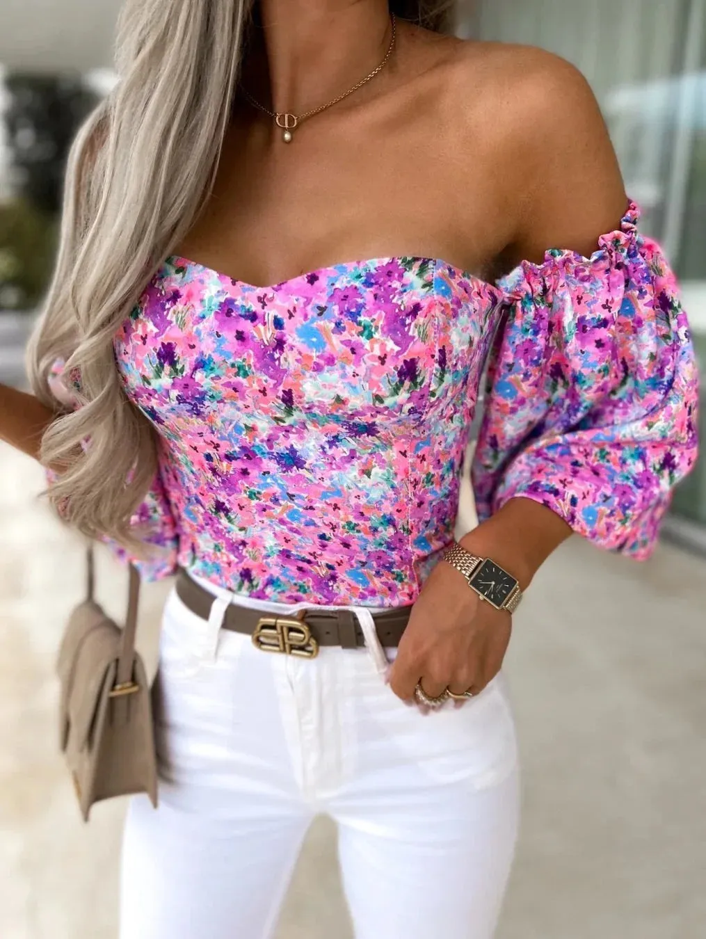 Bruen® | Off The Shoulder Floral Blouses