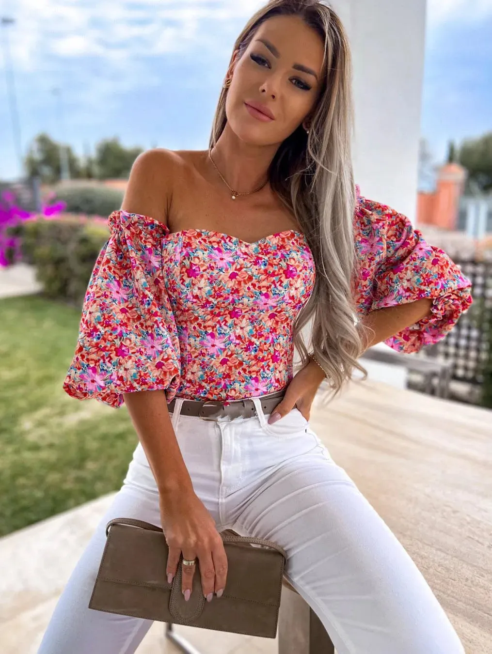 Bruen® | Off The Shoulder Floral Blouses