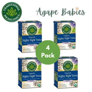 [Bundle Of 4] Traditional Medicinals Organic Nighty Night with Valerian, 16 bags Exp: