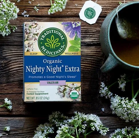 [Bundle Of 4] Traditional Medicinals Organic Nighty Night with Valerian, 16 bags Exp: