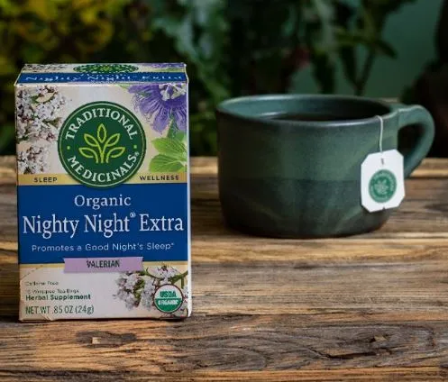 [Bundle Of 4] Traditional Medicinals Organic Nighty Night with Valerian, 16 bags Exp: