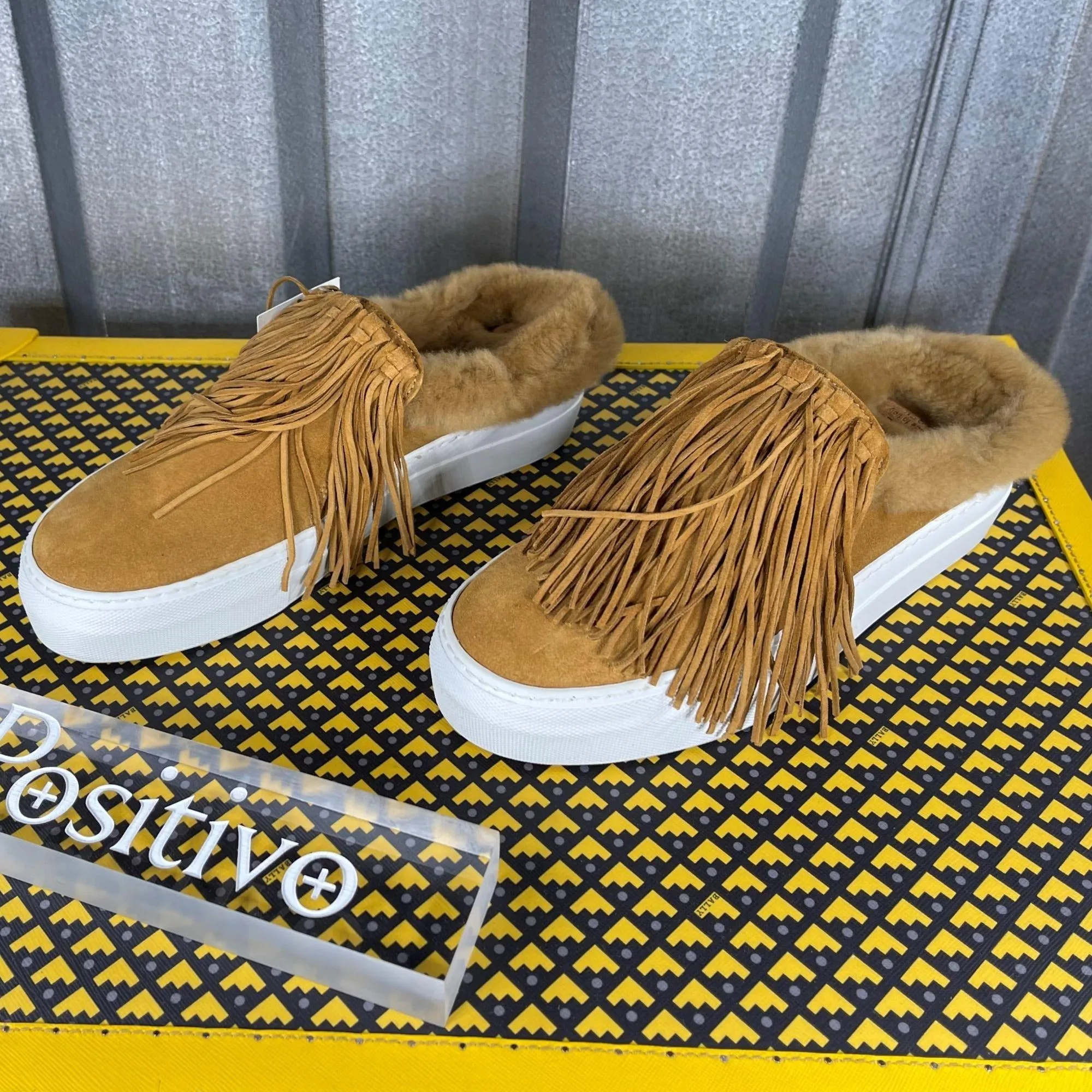 Buscemi Sabot Fringe Suede Rame Suede Sneakers