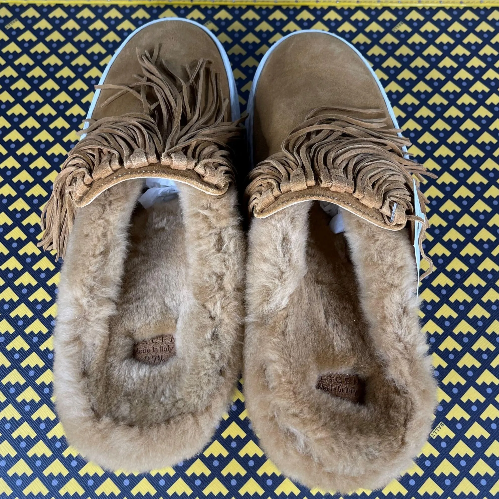 Buscemi Sabot Fringe Suede Rame Suede Sneakers