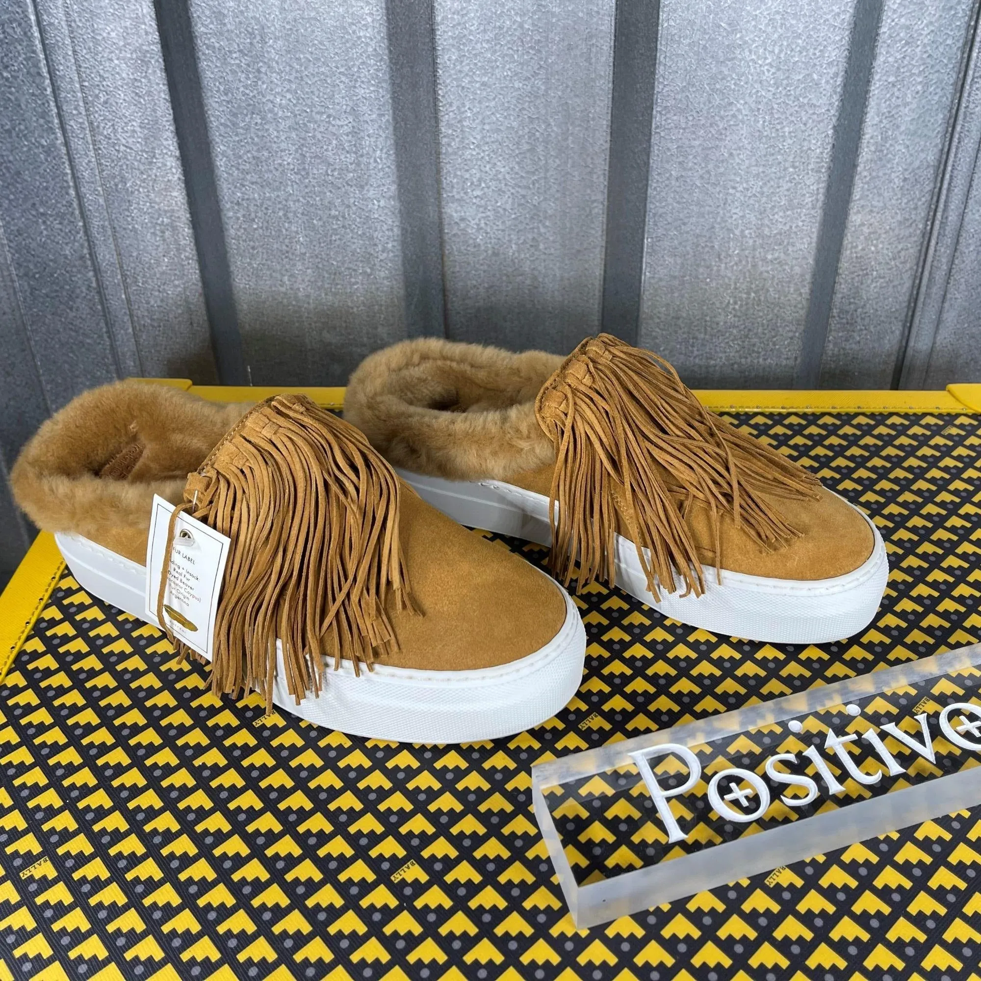 Buscemi Sabot Fringe Suede Rame Suede Sneakers
