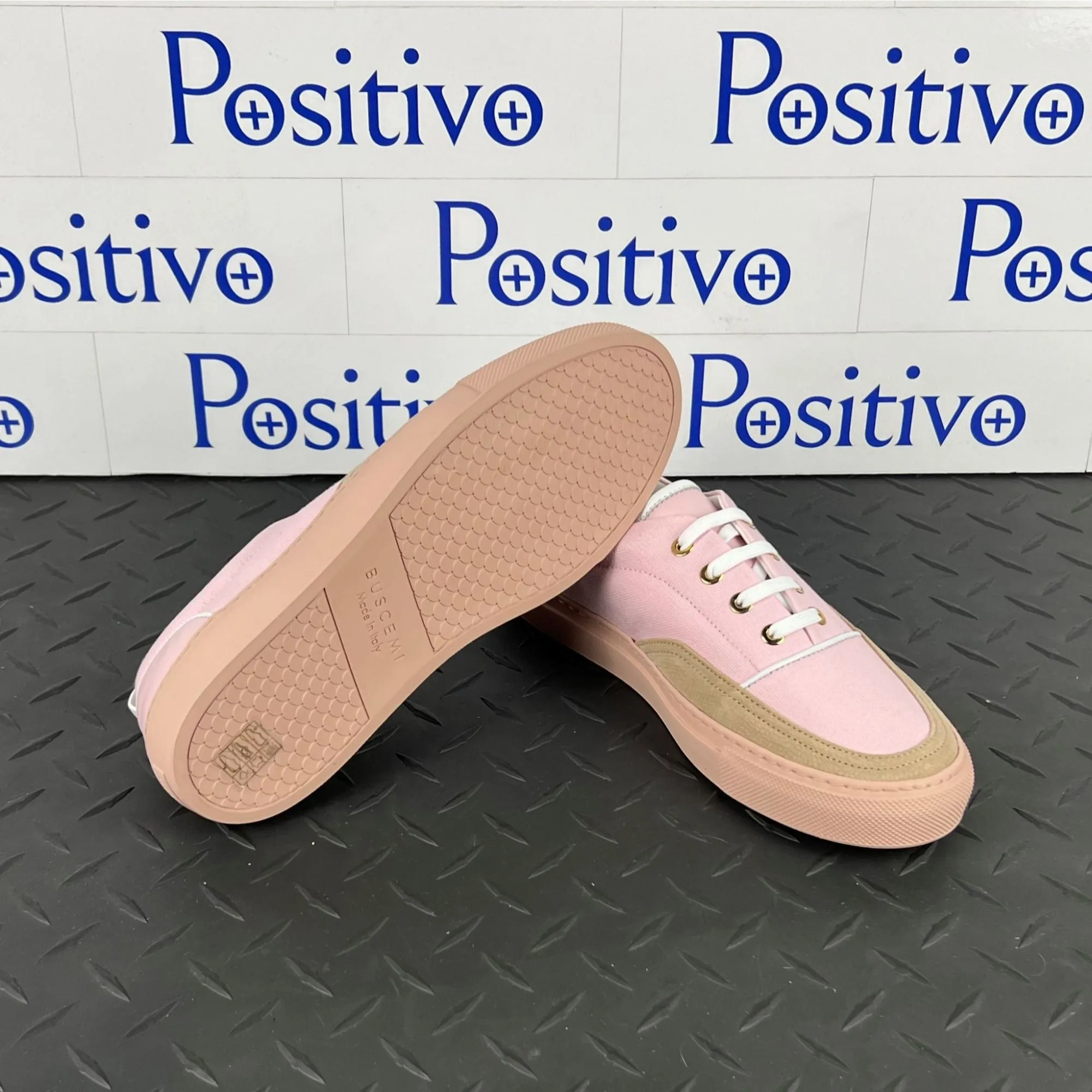Buscemi Women's Cali Nude Leather Low top Sneakers SAMPLE