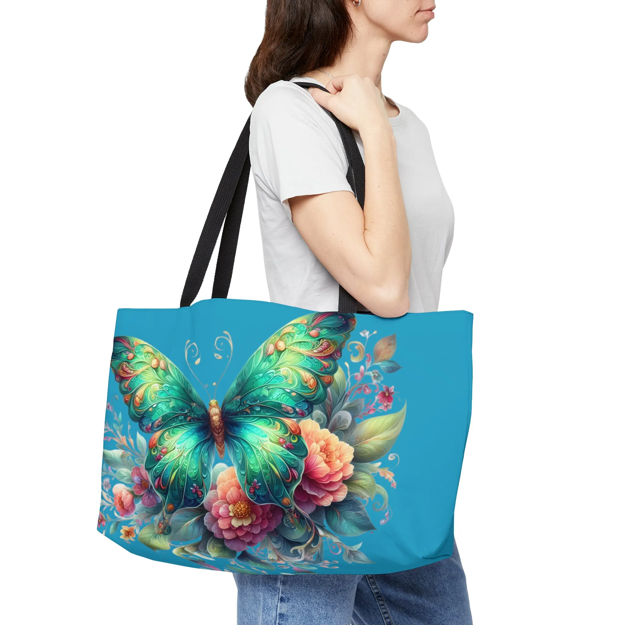 Butterfly Weekender Tote Bags