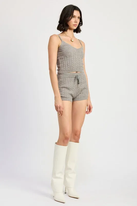 CABLE KNIT CAMI TOP