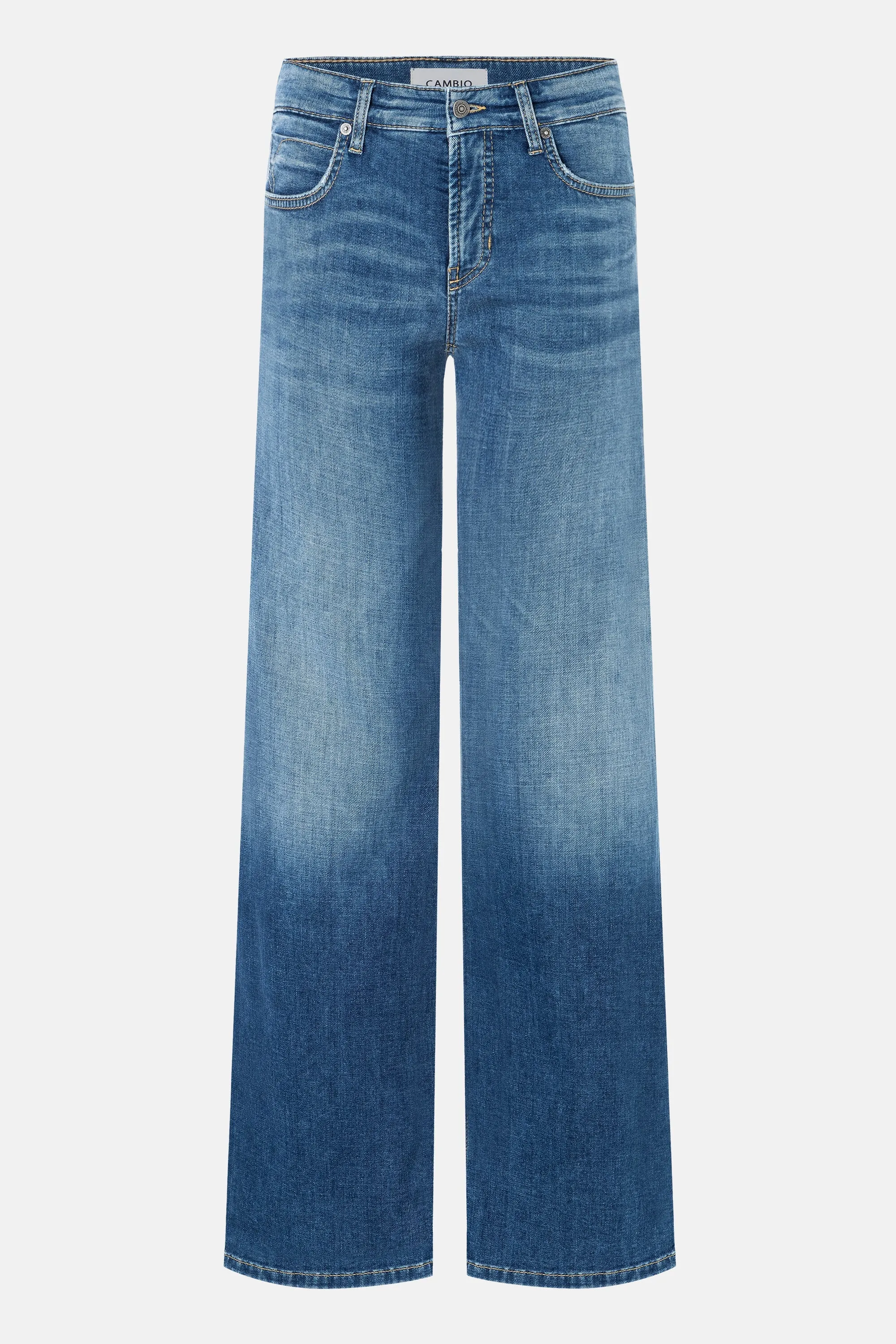 Cambio Tess Wide Leg Ny blå jeans med vide rette ben