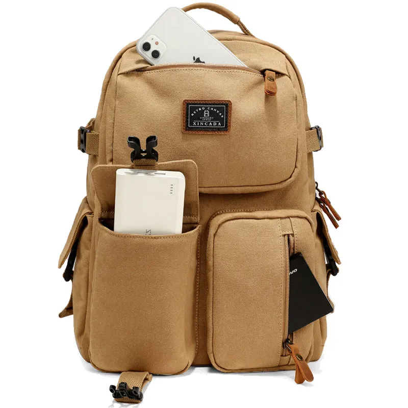 Canvas Travel Backpack Stylish Rucksacks For Women