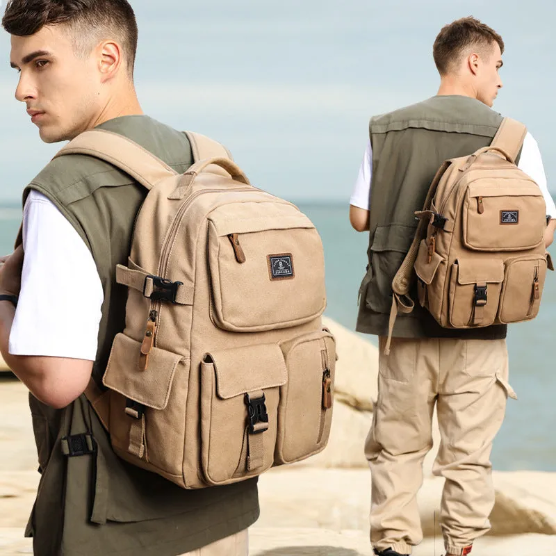 Canvas Travel Backpack Stylish Rucksacks For Women