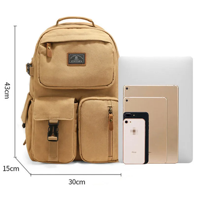 Canvas Travel Backpack Stylish Rucksacks For Women