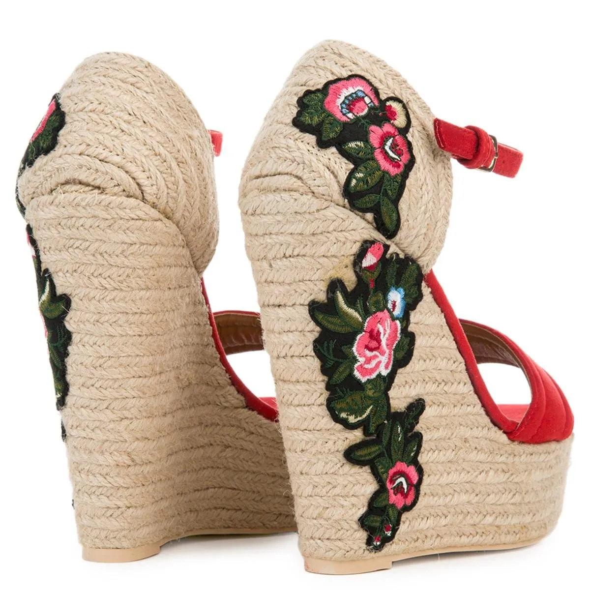 Cape Robbin Zelda-8 Red Espadrille Wedge Red