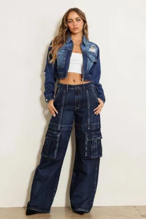 Cargo Wide Leg Jeans