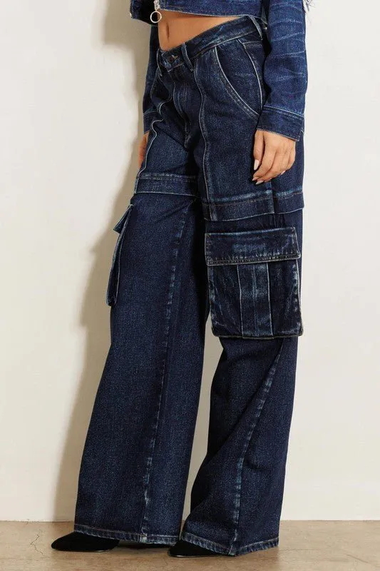 Cargo Wide Leg Jeans