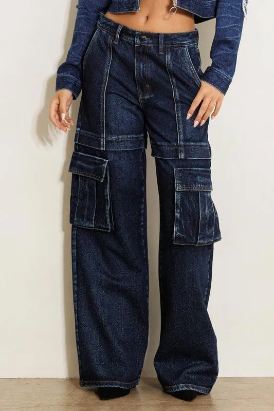 Cargo Wide Leg Jeans